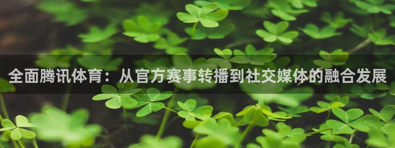 全面腾讯体育：从官方赛事转播到社交媒体的融合发展