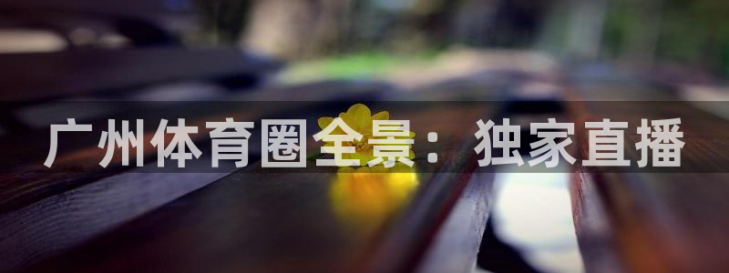 广州体育圈全景：独家直播